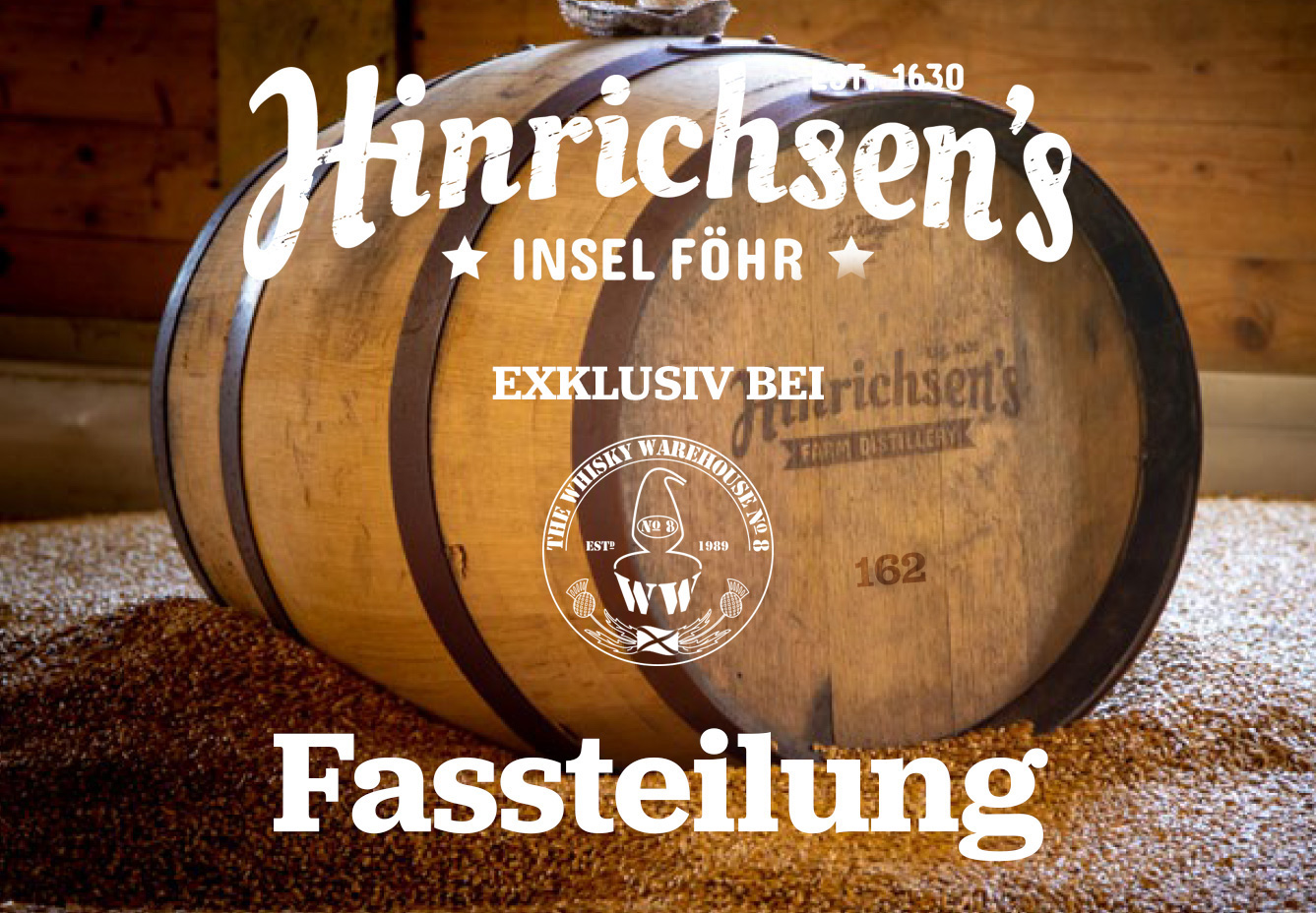 Fassteilung Hinrichsen - Frisian Single Farm Whisky - Doublewood 1st Fill Wermut / 1st Fill Oloroso Sherry Octave Cask  No. 162